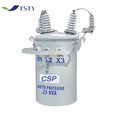 Transformador de óleo - 60Hz garantido 23kV 230V / 460V 50kVA Transformador montado em pólo de fase única